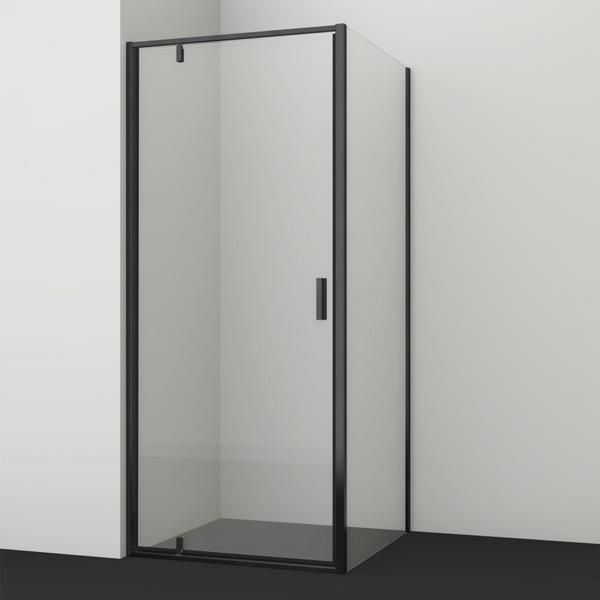 Душевой уголок Wasserkraft Elbe 74P28 80x90см чёрный матовый