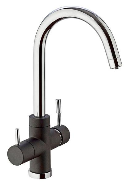 Смеситель для кухни Paini Cox 7844643CR3V11L2KM с подводом для фильтра metallic black