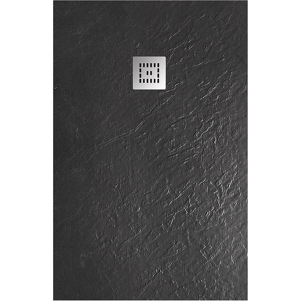 Душевой поддон из искусственного камня BelBagno Uno 120x90 TRAY-MR-UNO-AH-120/90-35-NERO-CR Черный матовый
