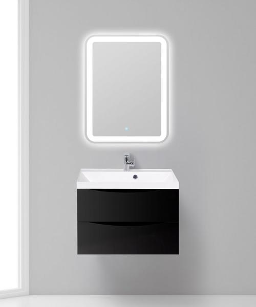 Тумба под раковину BelBagno подвесная 70x55см Nero Lucido MARINO-700-2C-SO-NL-P