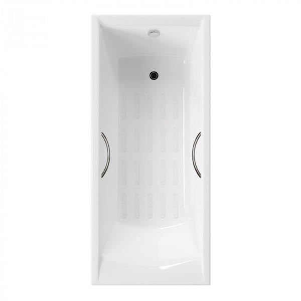Ванна чугунная Delice Prestige DLR230625R-AS 170х75 с отверстиями под ручки и антискользящим покрытием