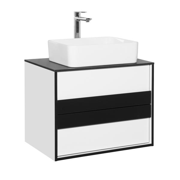 Тумба с раковиной STYLE LINE ЛС-000010041  "Амстердам 70" со столешницей, белый матовый