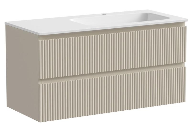 Подвесная тумба под раковину Sancos Snob R SNR100RCE правая 100см Beige Soft
