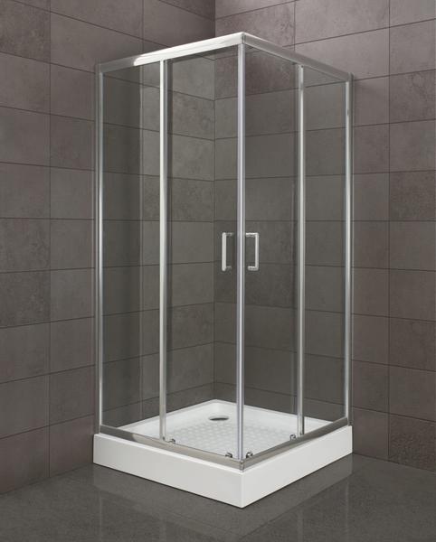 Душевой уголок квадратный, хром BelBagno UNO-195-A-2-90-C-Cr