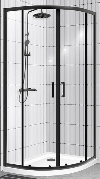 Душевой уголок BelBagno UNO-195-R-2-90-P-NERO 90x90см чёрный