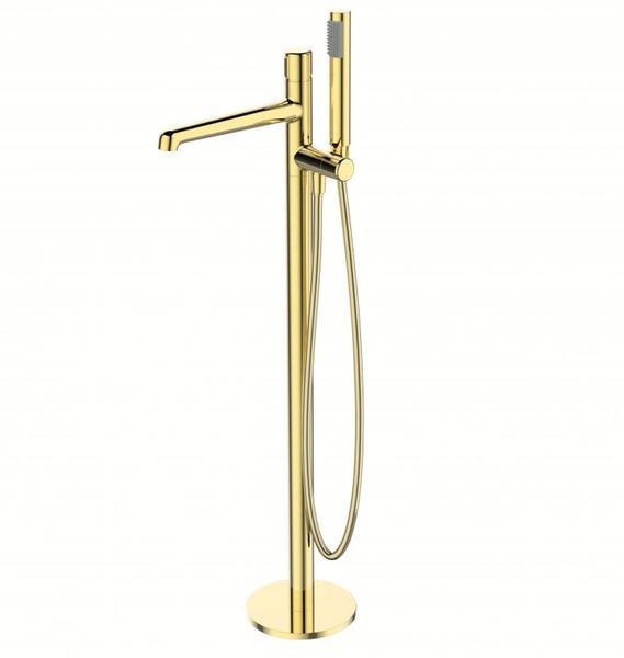 Напольный смеситель для ванны BelBagno Uno золото UNO-FMT-ORO
