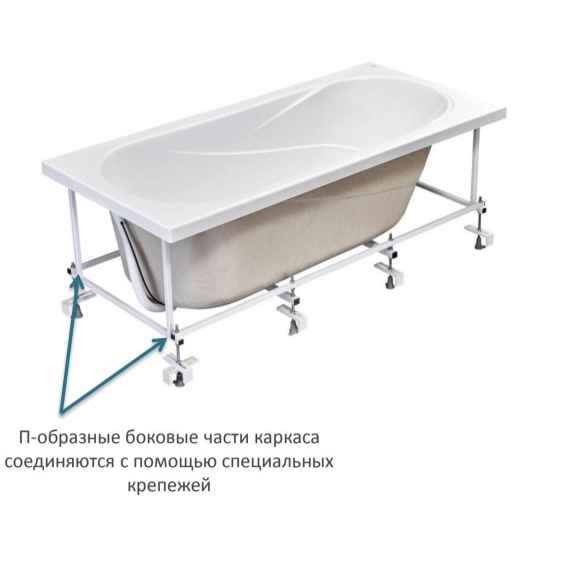 Монтажный комплект к акриловой ванне Santek Монако 170х70, Тенерифе 170x70 1WH112421 — изображение 2