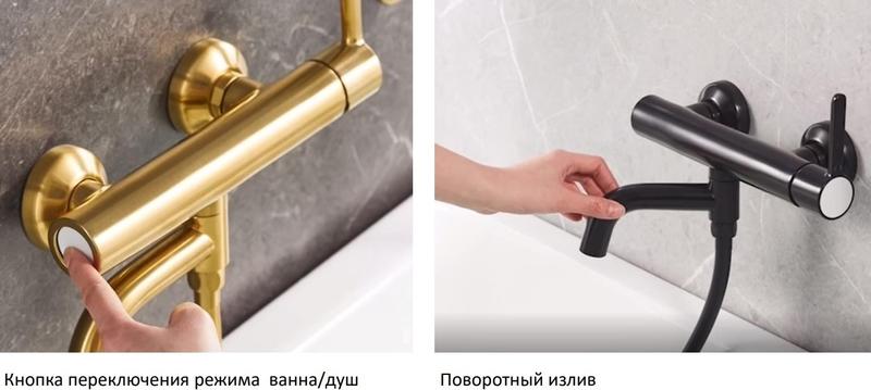 Смеситель для ванны и душа Cezares Eco чёрный матовый ECO-VD-NOP — изображение 3