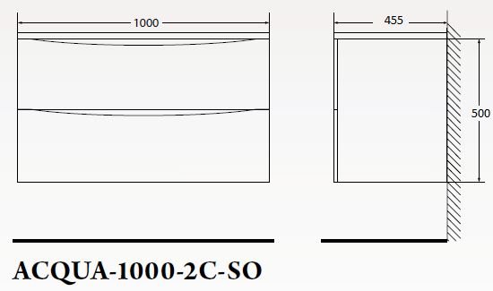 Тумба под раковину BelBagno подвесная 100x50см Cemento Verona Grigio ACQUA-1000-2C-SO-CVG — изображение 4
