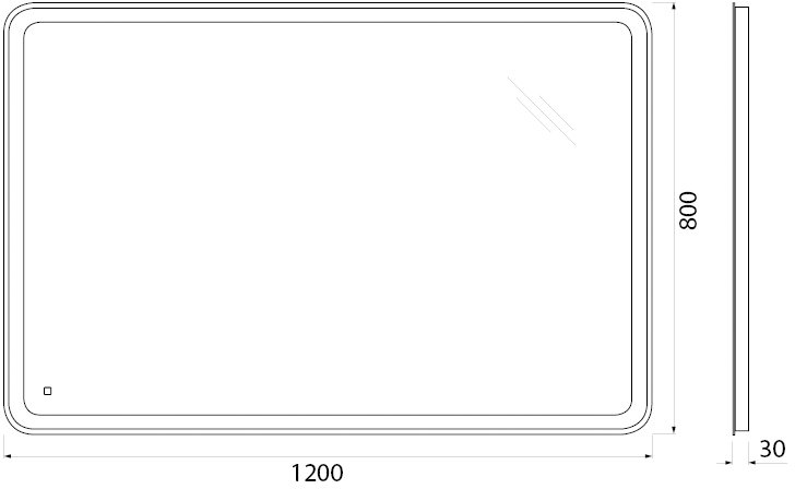 Зеркало BelBagno SPC-MAR-1200-800-LED-TCH-WARM — изображение 5