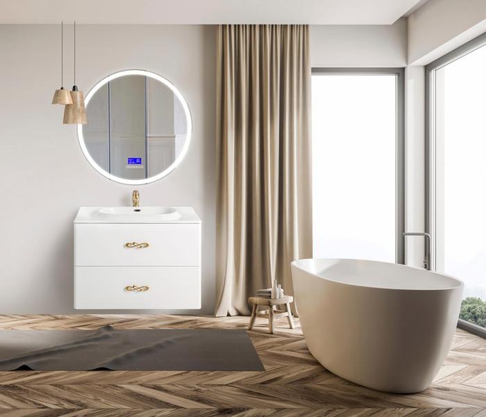 Зеркало круглое BelBagno SPC-RNG-800-LED-TCH-RAD с bluetooth, термометром и радио — изображение 6