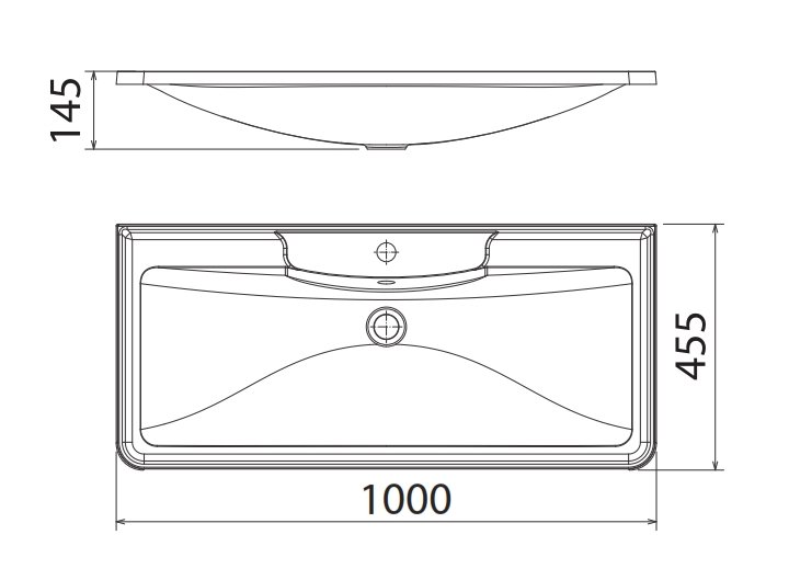 Раковина BelBagno 100см Albano BB1000/455-LV-MR-ALR — изображение 4