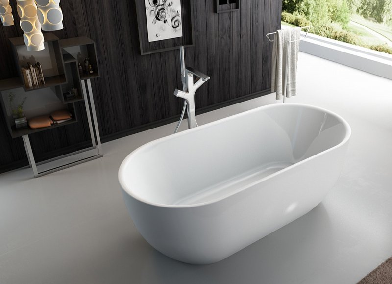 Акриловая ванна BelBagno отдельностоящая, белая BB70-1500-800 — изображение 4