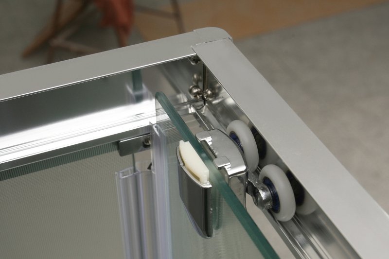 Душевой уголок прямоугольный, хром BelBagno UNIQUE-AH-1-120/135-80-C-Cr — изображение 3