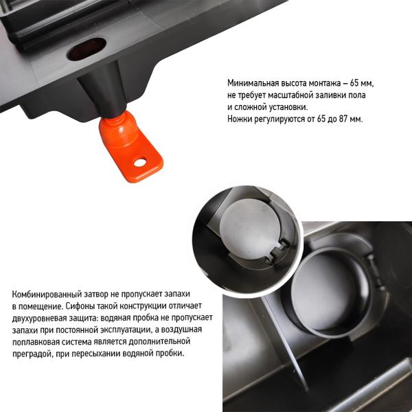 Душевой лоток Paini Line CH750LC 75см чёрный матовый — изображение 5