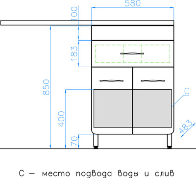 Тумба напольная Style Line Валеро 60 ЛС-00000578 — изображение 3