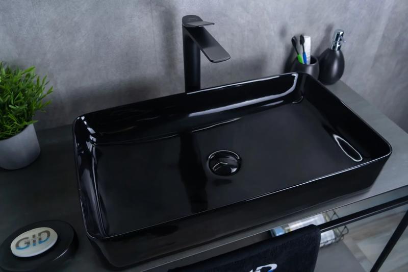 Накладная раковина Gid BL9396 60см чёрный