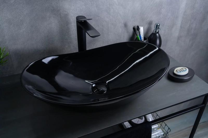 Накладная раковина Gid BL9811 61см чёрный