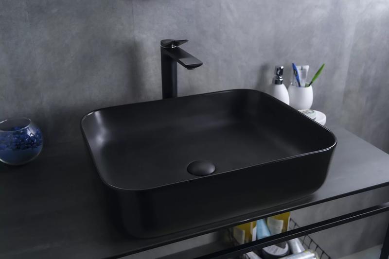 Накладная раковина Gid Bm1304 50см чёрный матовый