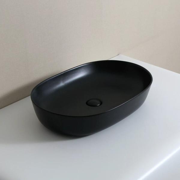 Накладная раковина Gid Bm1348 61см чёрный матовый
