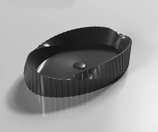 Накладная раковина Gid Bm888 60см чёрный матовый