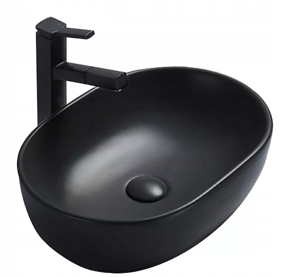 Накладная раковина Gid Bm9026b 48см чёрный матовый