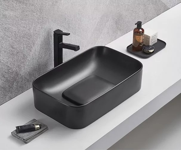 Накладная раковина Gid Bm9598 61см чёрный матовый