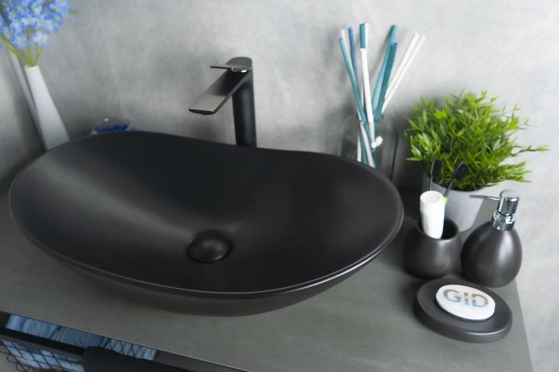 Накладная раковина Gid Bm9811 61см чёрный матовый