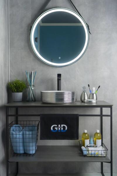 Накладная раковина Gid D1357h131 36см белый/хром — изображение 6