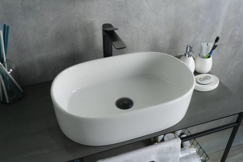 Накладная раковина Gid N9025 56см белый