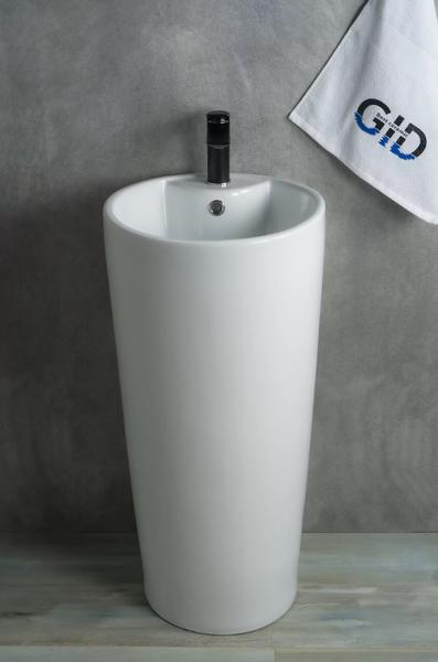 Напольная раковина Gid Nb131 40x84см белый