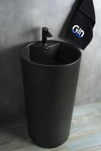 Напольная раковина Gid Nb135bg 45x85см чёрный графит