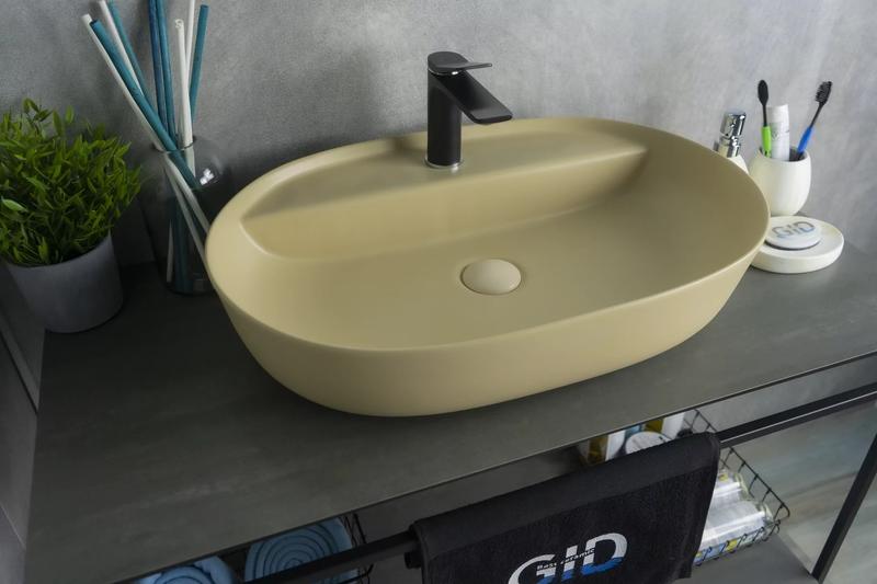 Накладная раковина Gid Sr1346 61см светло-коричневый матовый