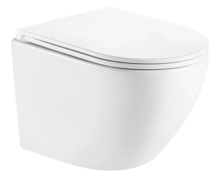 Подвесной унитаз Gid Tr2122 безободковый с сиденьем микролифт белый