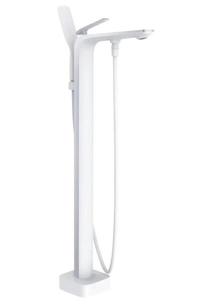 Напольный смеситель для ванны Rose R1322F белый/хром