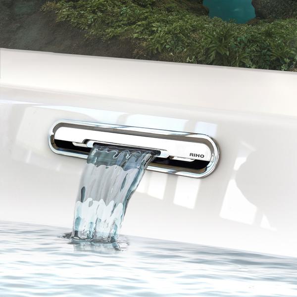 Акриловая ванна Riho Still Shower Fall Plug and Play B103021005 L заполнение через перелив 180х80см белый — изображение 5