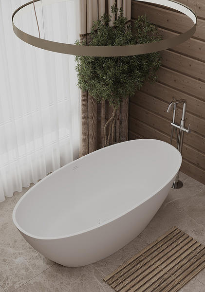 Ванна из искусственного камня Allen Brau Krion Oval 170x80 2.35003.21 без гидромассажа — изображение 3