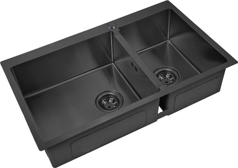 Мойка кухонная Inox PVD PVD 78-2-51-L GRAFIT ZORG