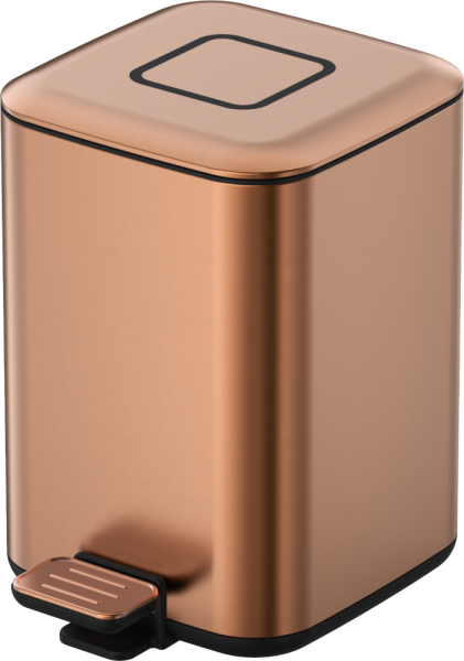 Boheme Ведро для мусора квадратное Brushed Bronze бронза