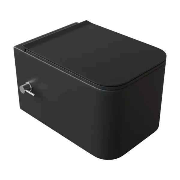 Boheme Подвесной унитаз Mane 970-SET-2-B безободковый с функцией биде чёрный матовый