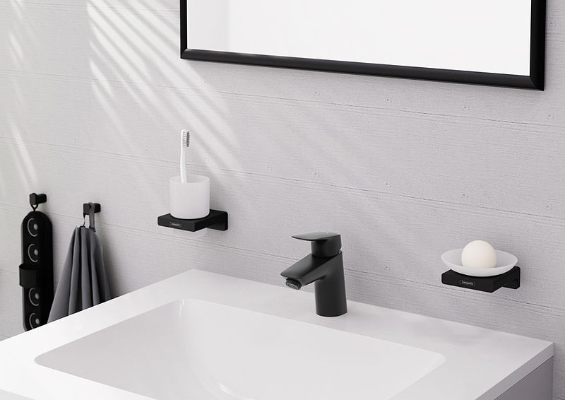 Hansgrohe Смеситель для раковины Logis 71077670 Черный матовый — изображение 3
