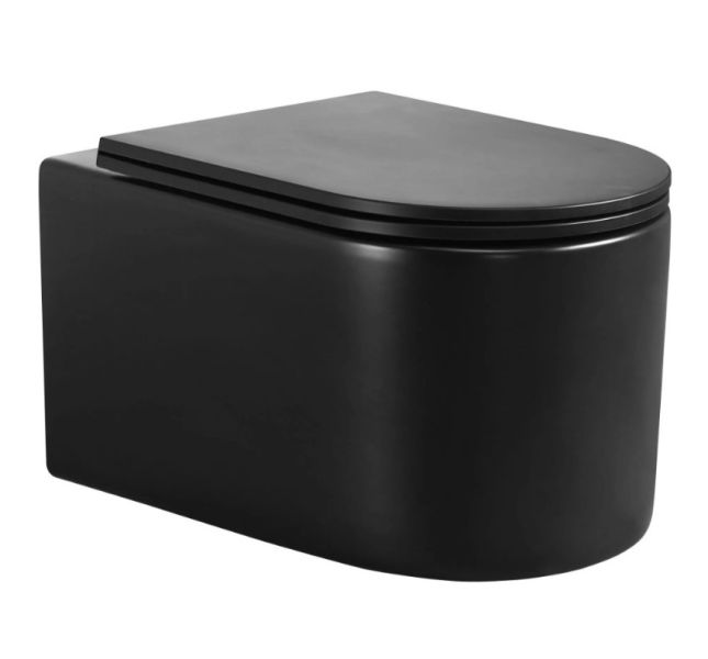 Cerutti SPA Подвесной унитаз Cerutti SPA Tanaro Aria MB CT9238 безободковый чёрный матовый
