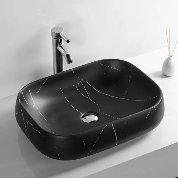 Cerutti SPA Раковина Cerutti SPA CR0086 MMB1 56см матовый чёрный мрамор
