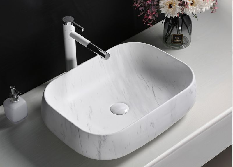 Cerutti SPA Раковина Cerutti SPA CR0086 MMW1 56см матовый белый мрамор