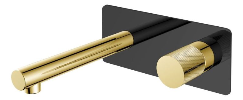 Boheme Встраиваемый смеситель для раковины Stick 125-BG.2 чёрный матовый/золото