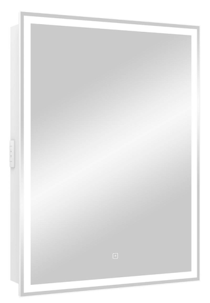 Misty  Зеркальный шкаф с подсветкой Алюр 60см правый белый