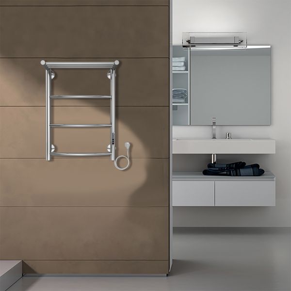 Azario Полотенцесушитель электрический VERONA AZ04846P 400/600 3 секции, с полкой, диммер справа, хром — изображение 4