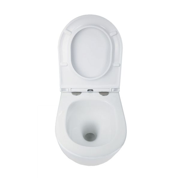 Azario Унитаз подвесной Adagio AZ-5177T-WHT безободковый торнадо белый — изображение 4