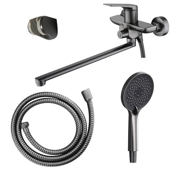 Azario Смеситель для ванны Lursy AZ-K1749GR графит