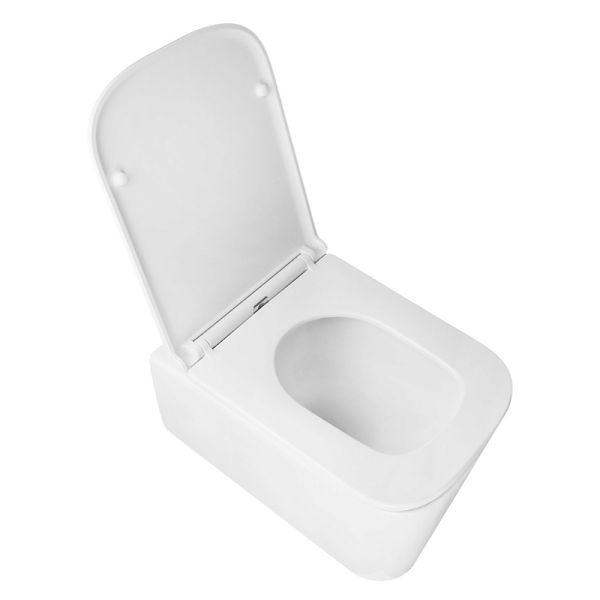 Azario Унитаз подвесной Bacio AZ-5103T-WHT безободковый торнадо белый — изображение 5